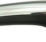 TRQ Front Left Exterior Door Handle Chrome & Black Drivers Side Compatible with 2012-2015 Kia Optima