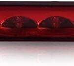 G-PLUS LED 3rd Brake Light Compatible with Truck Cap Topper Leer Are Century LED Recessed 3rd Third Brake Light Lamp AT-LED-36R Red Lens Chrome Housing Tercera Luz De Freno