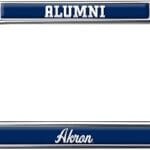 University of Akron Alumni Logo Full Size Standard License Plate Metal Frame