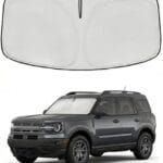 for Ford Bronco Sport 2021-2024 2025 2026 Windshield Sun Shade Front Window Shade Custom Fit Bronco Sport Accessories Sun Visor Foldable Shade Blocks UV Rays Summer Must Have Car Accessories