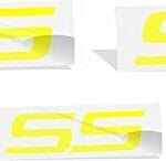 Reflective Concepts Reflective Concepts SS Emblem Overlay Decal Stickers Set of 3-06-07 Monte Carlo SS – (Color: Bright Yellow)