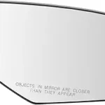 TRQ Exterior Side View Mirror Glass Assembly Spotter Manual RH Passenger Side for Chevrolet Silverado 1500 GMC Sierra 1500