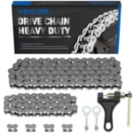 YOXUFA 420 Chain Replacement for Mini Bike Coleman CT200U CT200U-EX BT200X Baja Warrior MB200 Predator 212 200cc 196cc 6.5hp Powersports Parts Jackshaft Front Chain 42 Link + 90 Link Rear Drive Chain