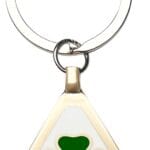 Creative Car Logo Keychain Suitable for Alfa Romeo Cars 3D Chrome Plated Metal Alloy Keychain Gift Keychain Universal Size for Men and Women