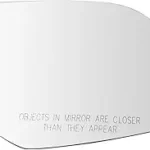 TRQ Right Passenger Side Mirror Glass Convex Snap On Compatible with 2018 Volkswagen Atlas 2020-2023 Atlas Cross Sport VW1325107