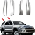 Tocatus Roof Cargo Rack Rail End Cover Shell Cap Trim for 2003-2009 Toyota 4Runner 4WD N210, Silver, 4pcs