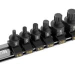 LEXIVON Triple Square Bit Socket Set – 8-Piece (M4-M16), Dual Drive, Super Short 12-Point XZN, Premium S2 Steel, Aluminum Storage Rail (LX-145S)