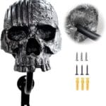 Helmet Holder,Skull Helmet Holder Wall Mount Helmet Rack with 2 Hooks Helmet Hanger for Coats,Caps,Baseballs,Rugby Helmet,Motorcycle Accessories