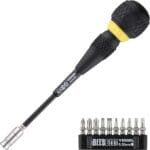VESSEL – BALL GRIP Ratchet Interchangeable Screwdriver with 10 PC. Bit Set 2200MBH120K01
