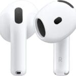 Apple AirPods 4 Wireless Earbuds, Bluetooth Headphones, Personalized Spatial Audio, Sweat and Water Resistant, USB-C Charging Case, H2 Chip, Up to 30 Hours of Battery Life, Effortless Setup for iPhone