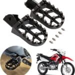 AnXin Dirt Bike Foot Pegs Motorcycle Footpegs Foot Pedals Rests CNC for CRF250F 19-24 XR150L 15-24 CRF150F CRF230F 03-19 Hawk 250 Dirt Pit Bike Black