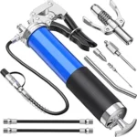 Grease Gun Kit, 8000 PSI Heavy Duty Grease Gun with Lock Coupler, 18