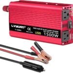 Power Inverter 700W/1500W (Peak) Dual AC Outlets and USB Charging Port DC 12V to 110V AC Car Converter Inverter for Home Car RV Truck Camping