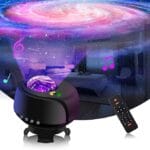 Larger Coverage Area Galaxy Projector,with Changing Galaxy Shapes Star Projector,Night Light with Bluetooth Speaker,White Noise,Gifts for Kids,Adults,Christmas,Birthday(Black)