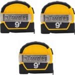 Dewalt DWHT33028M 9ft. Magnetic Pocket Tape Measure, Black and Yellow, 3 Pack