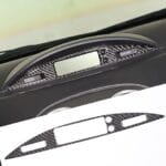 Car Center Console CD Display Panel Sticker for Mitsubishi Eclipse 2006-2011, Soft Real Carbon Fiber Car Interior CD Display Panel Frame Decal Trim Accessories