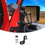 Linskip Door Cup Holder Expander Compatible with Jeep Wrangler JK JKU 4/2Door 2007-2010, 2 in 1 Multi-Function Cell Phone Mount, JK Interior Accessories(Black)