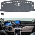TUCAREST Dash Cover Fit for 2020 2021 2022 Fo-rd Escape Nonslip Car Dash Board Mat Sunshade No-Glare and Slip Pad Carpet Sunshield Protector (Without HUD) Flannel Grey