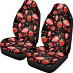 JoyLamoria Red Strawberry Car Seat Covers Lightweight Automotive Seat Cushion Pad for Women