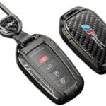for Toyota Key Fob Cover with,Real Carbon Fiber Zinc Alloy Protection Key Case Compatible with Toyota Series Key shell Smart Remote Accessories