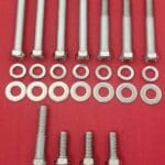Alloyboltz- Compatible with 1970 & Up SBM Mopar 273 318 340 360 Water Pump Timing Cover Stainless Steel Hex Bolts Kit Set