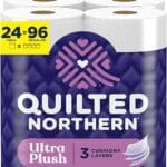 Quilted Northern Ultra Plush Toilet Paper, 24 Mega Rolls = 96 Regular Rolls, 3X Thicker*, 3 Ply Soft Toilet Tissue