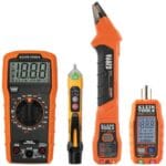 Klein Tools 80101 Circuit Breaker Finder Kit, GFCI Outlet and Receptacle Tester Kit, Multimeter, NCVT, Outlet Tester, Leads, 4-Piece