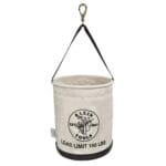 Klein Tools 5109SLR Canvas Bucket, All-Purpose Tool Bucket with Plastic Bottom with Drain Holes, Load Rated Up to 150-Pounds