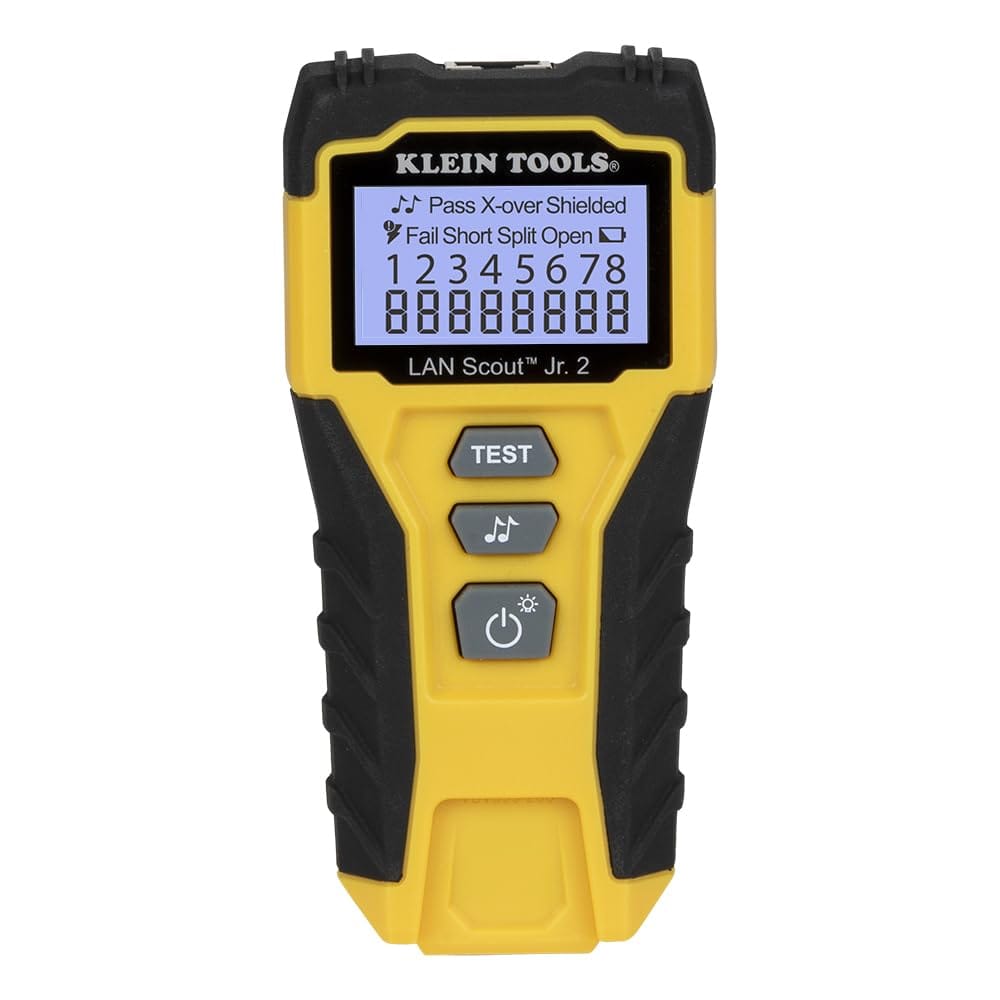 Klein Tools VDV526-200 Cable Tester, LAN Scout Jr. 2 Ethernet Tester for CAT 5e, CAT 6/6A Cables with RJ45 Connections