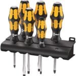 Wera 932/6 Kraftform Plus Screwdriver Set and Rack, 6-Pieces