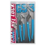 Channellock Tongue and Groove Pliers GS-3 Set – Straight Jaw, High Carbon Steel – 6.5″, 9.5″, 12″