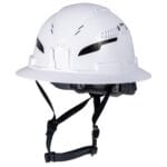 Klein Tools 60401T2 Type 2 Hard Hat, Vented Full Brim, Class C Hard Hat with Chin Strap, 6-Point Suspension with Accessory Mounts and Washable Padding
