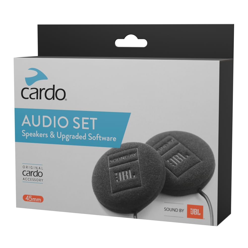 Version 1.0.0 Cardo 45mm Audio Set, Works with Most Helmet Communicators (Single Pack) - Image 1