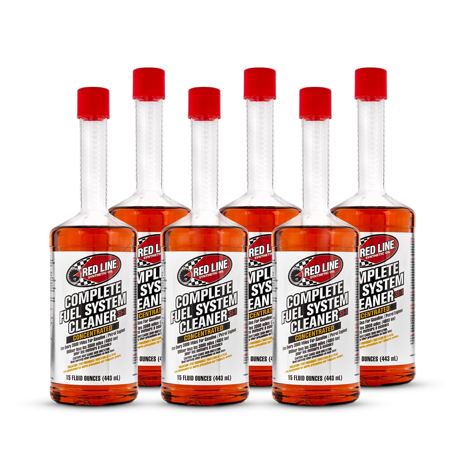 Version 1.0.0 Red Line 60103 SI-1 Complete Fuel System Cleaner, Cleans and Prevents Corrosion in Fuel Systems, Cleans Injectors, Carburetors, Valve and Combustion Chamber Deposits - 15 Ounce (6 Pack) - Image 1