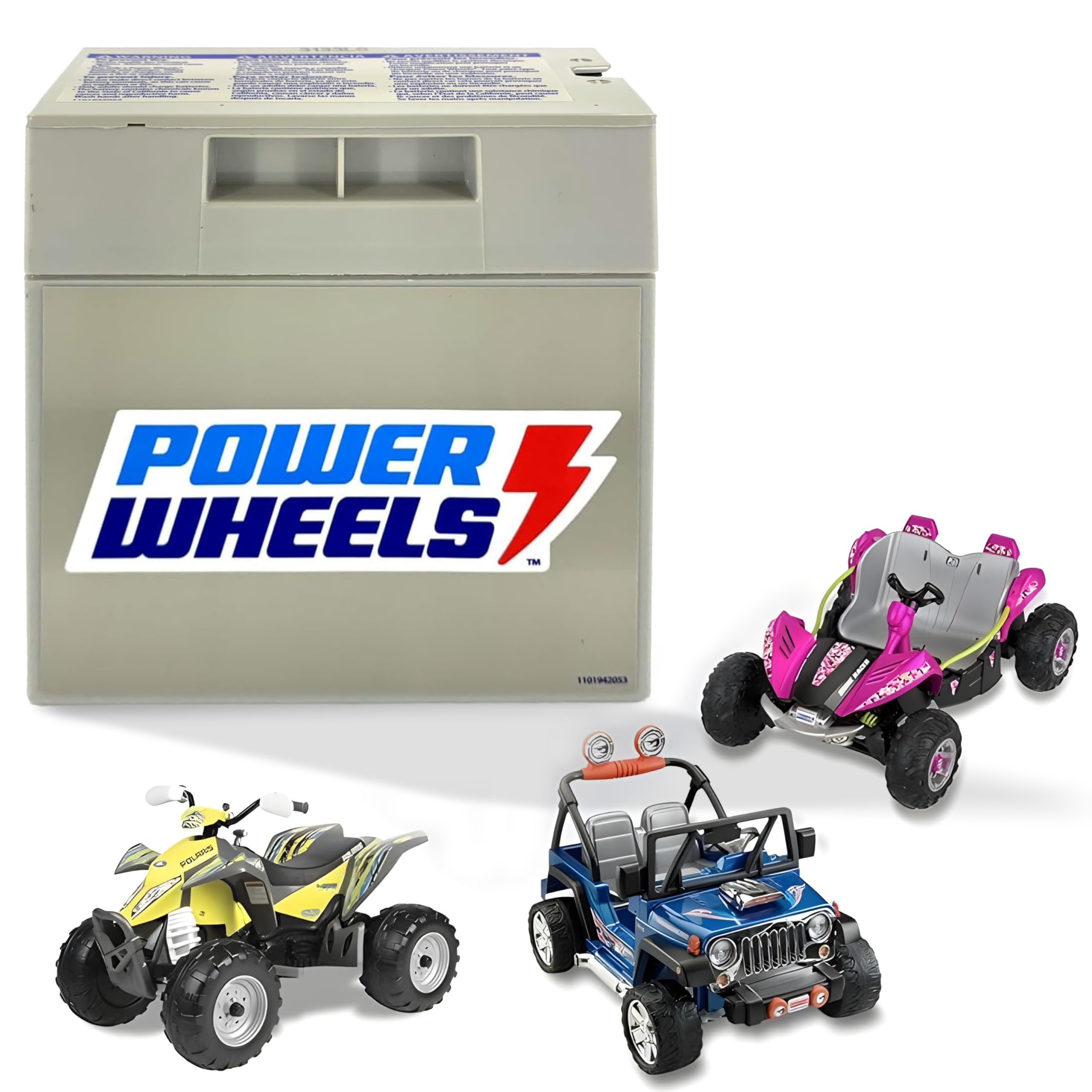 Version 1.0.0 Impact Battery - 12-Volt Battery | Fits 12V Power Wheels Battery | Replacement Part 1001175653, 00801-0638, 00801-1869 | Replaces All Gray Rechargeable 12V Kids Car Batt - 12 Volt 12 Ah - Image 1