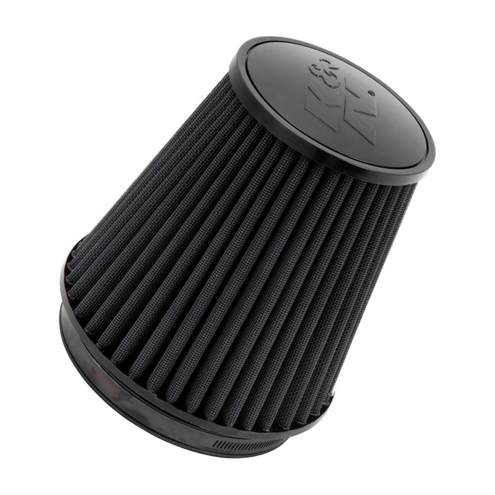 Version 1.0.0 K&N Dryflow Lifetime Universal Clamp-On Air Filter: High Performance, Washable, Replacement Filter: Flange Diameter: 6 In, Filter Height: 7.5 In, Flange Length: 1 In, Shape: Round Tapered, RU-3101HBK - Image 1