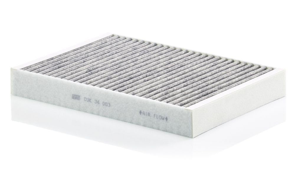 Version 1.0.0 Mann Filter CUK 34 003 Automotive Cabin Air Filter with Activated Carbon, Car & Truck Passenger Compartment OEM Filter Replacement for Volvo: XC60, XC90, S60 and more - Image 1