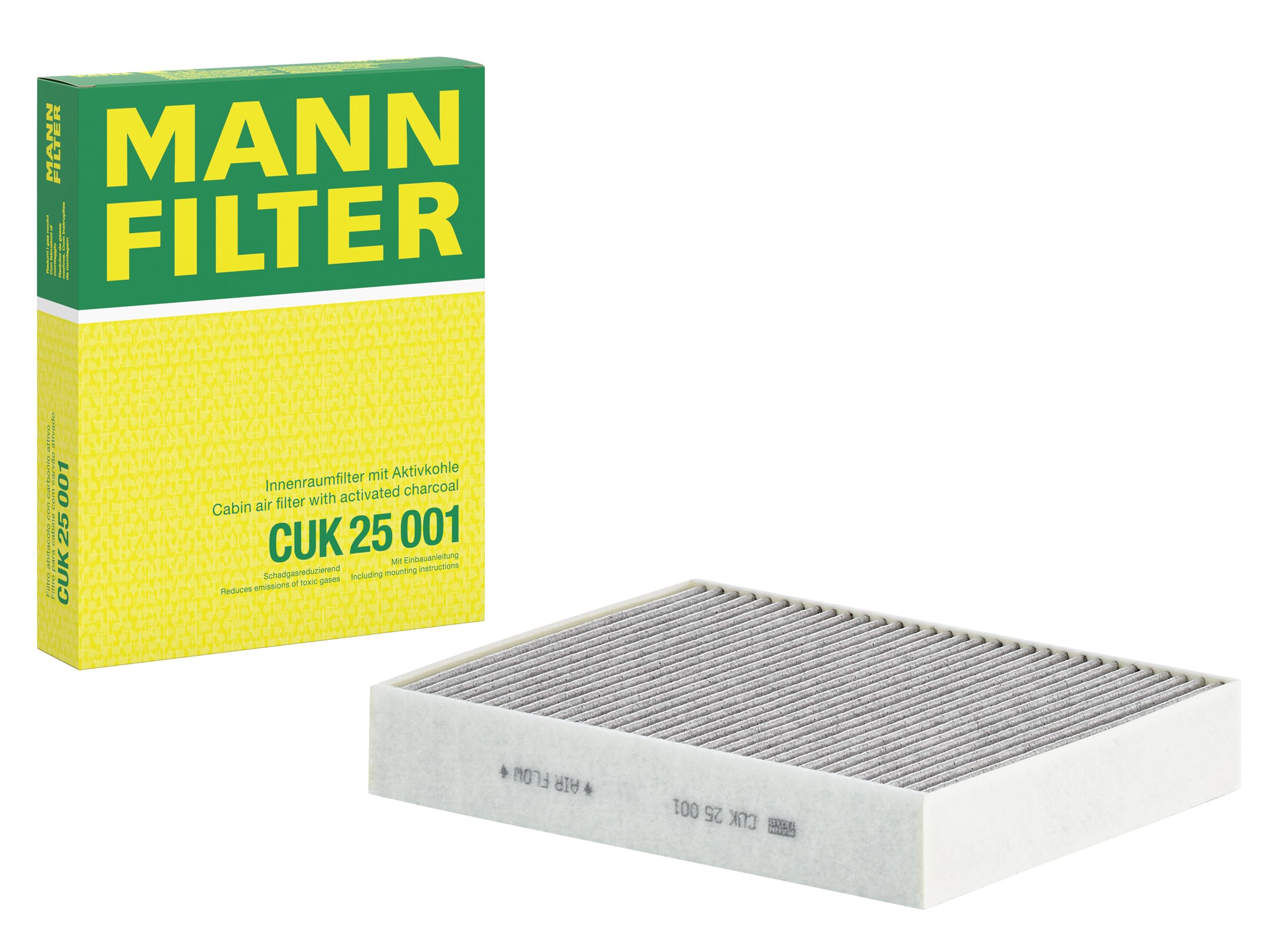 Version 1.0.0 MANN-FILTER CUK 25 001 Cabin Air Filter with Activated Carbon - Image 1
