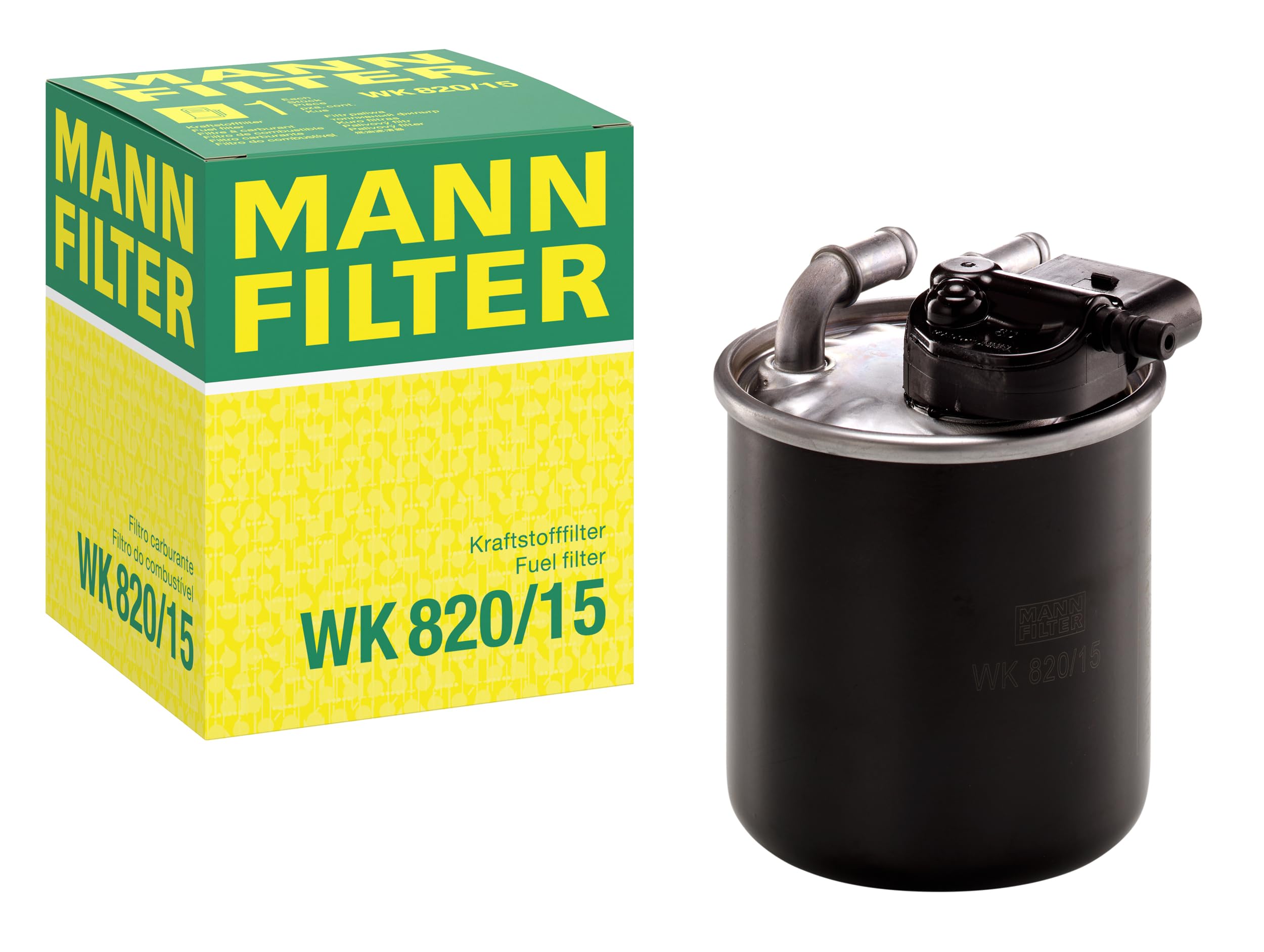 Version 1.0.0 MANN-FILTER WK 820/15 Fuel Filter Compatible With Select Mercedes-Benz Sprinter Models Without Integrated Fuel Heating Option - Image 1