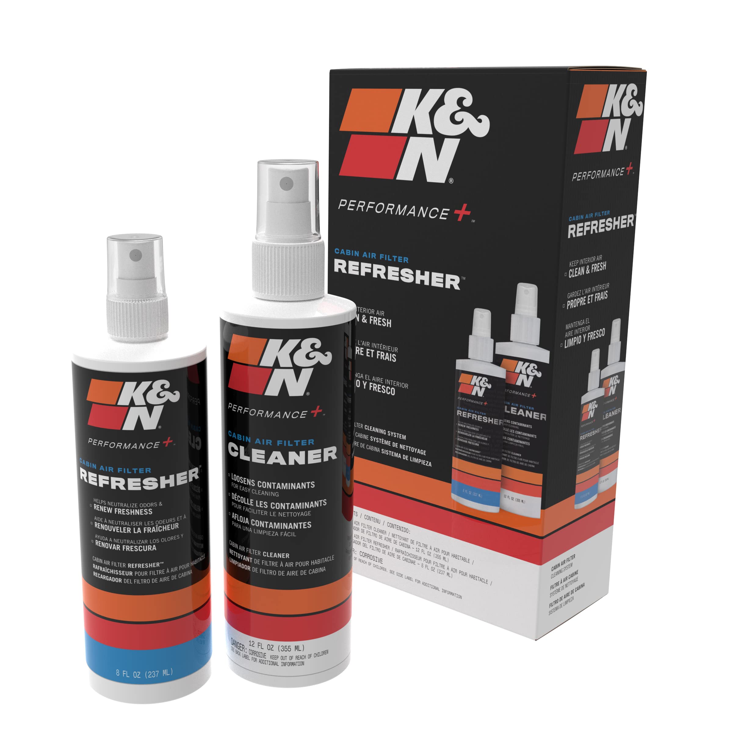 Version 1.0.0 K&N Cabin Filter Cleaning Kit: Spray Bottle Filter Cleaner and Refresher Kit; Restores Cabin Air Filter Performance; Service Kit-99-6000 - Image 1