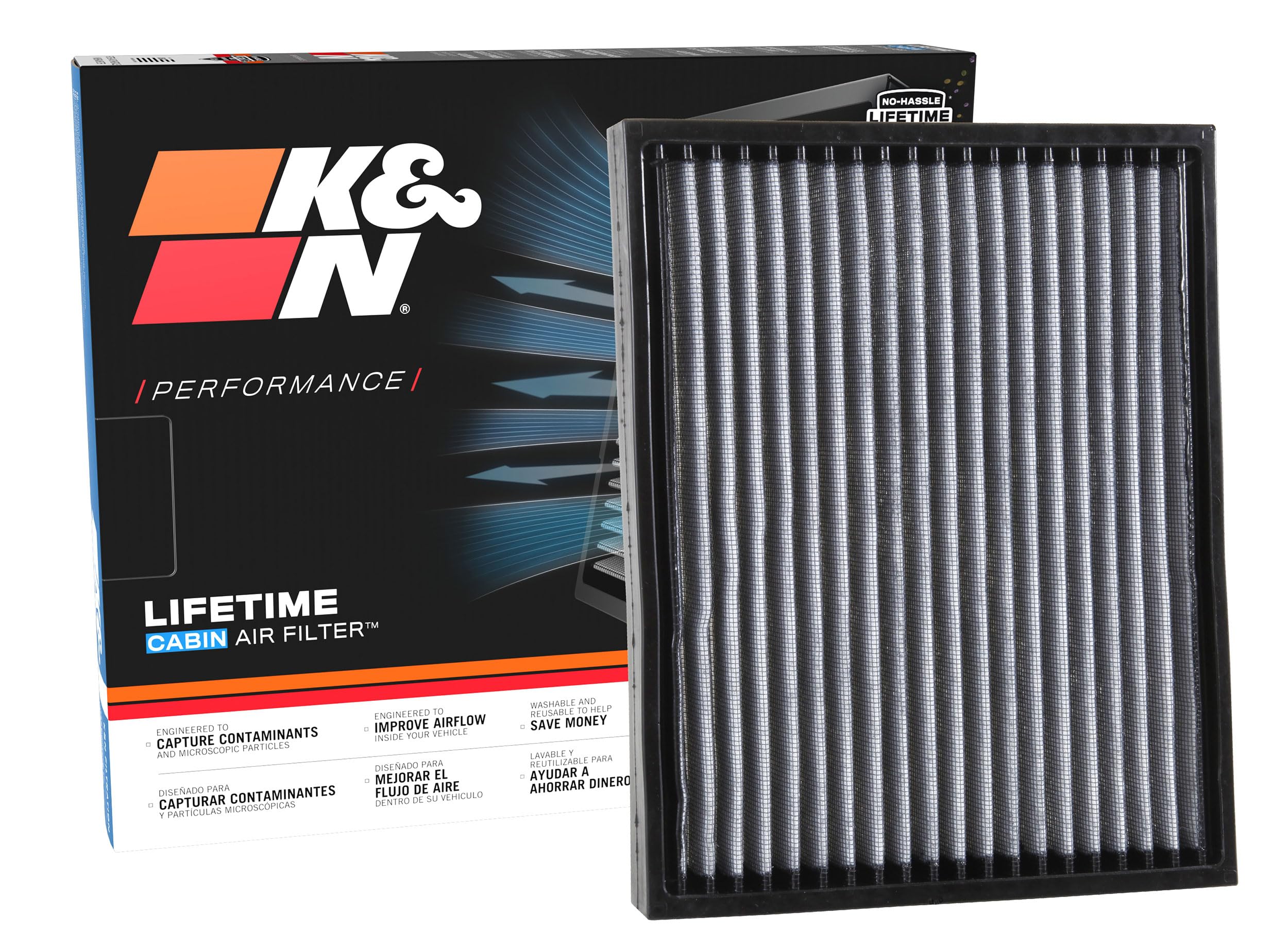Version 1.0.0 K&N LIFETIME Cabin Air Filter: Premium, Washable, Clean Air for your Cabin: Compatible with 2015-2025 FORD/LINCOLN: Expedition, F150, Raptor, F250, F350, F450, F550, Navigator, VF2049 - Image 1