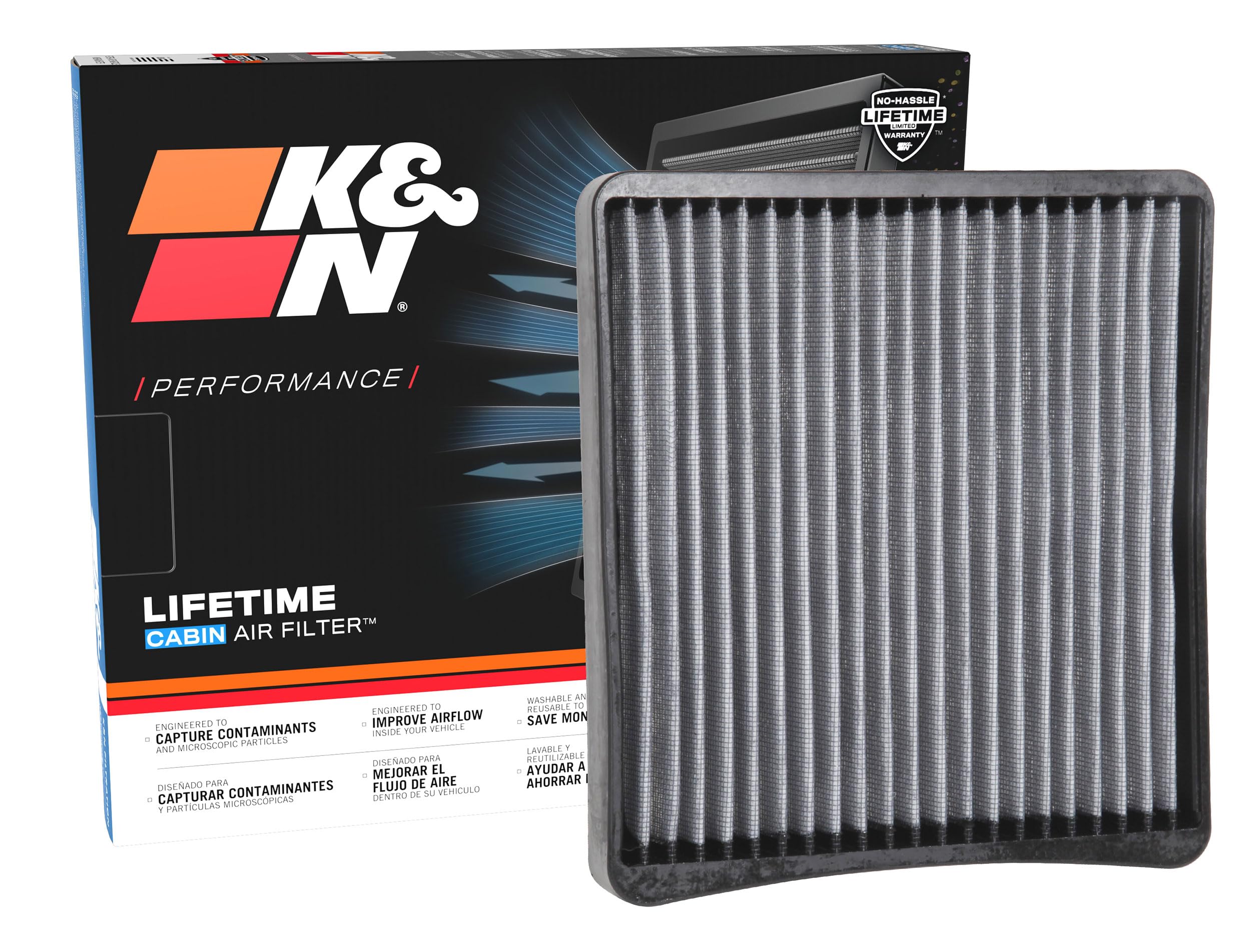 Version 1.0.0 K&N LIFETIME Cabin Air Filter: Premium, Washable, Clean Air for your Cabin: Compatible with 2016-2024 JEEP/RAM: Grand Wagoneer, Wagoneer, 1500, 2500, 3500, 4500, 5500, VF2065 - Image 1