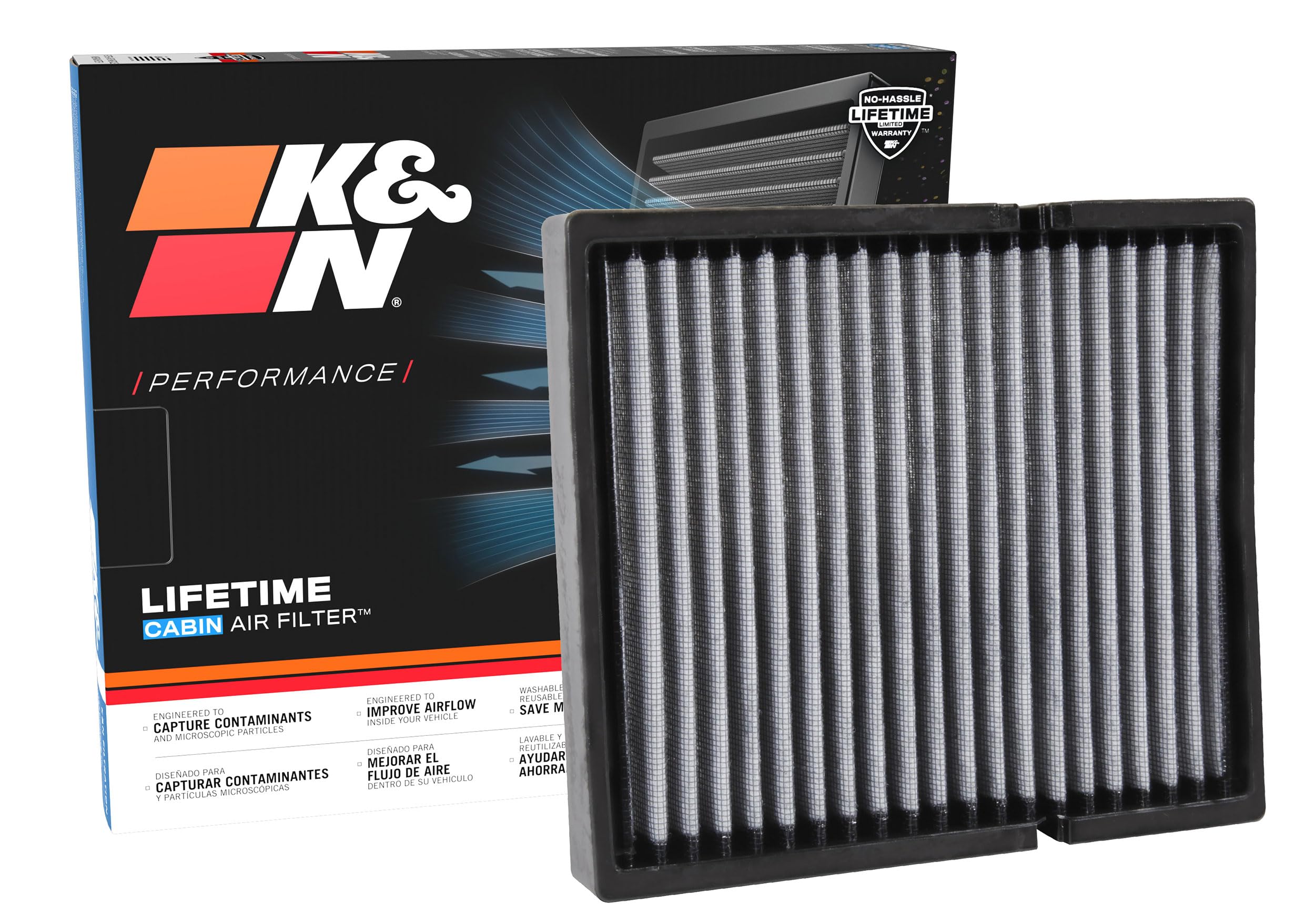 Version 1.0.0 K&N LIFETIME Cabin Air Filter: Premium, Washable, Clean Air for your Cabin: Compatible with 2016-2025 Isuzu/Mazda/Lexus/Subaru: (See Product Description for Select Models), VF2054 - Image 1