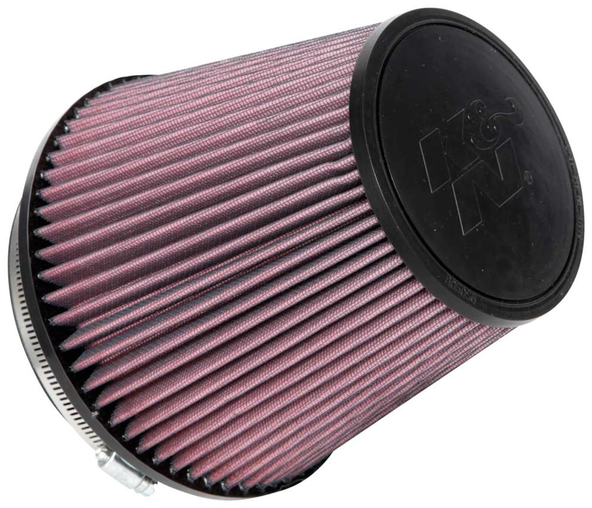 Version 1.0.0 K&N High-Flow Original Lifetime Universal Clamp-On Air Filter: High Performance, Premium, Washable: Flange Diameter: 6 In, Filter Height: 6.5 In, Flange Length: 1 In, Shape: Round Tapered, RU-1042 - Image 1